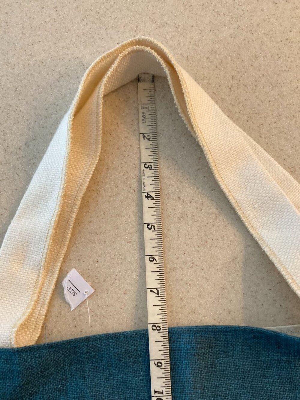 NWOT Handcrafted Tote Blues/Greens - Very Beachy - Picture 8 of 13
